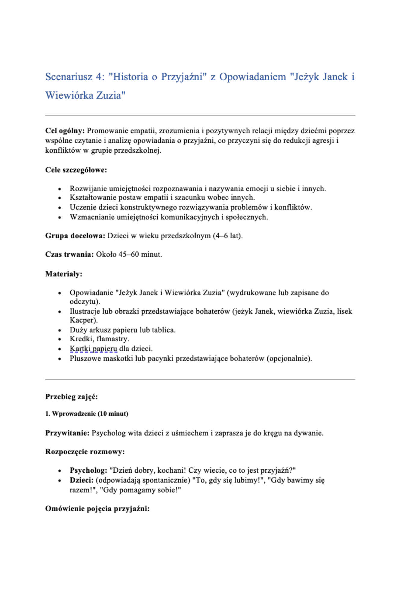 Od konfliktu do współpracy - Przedszkole, Klasy 1-3 - obrazek 5