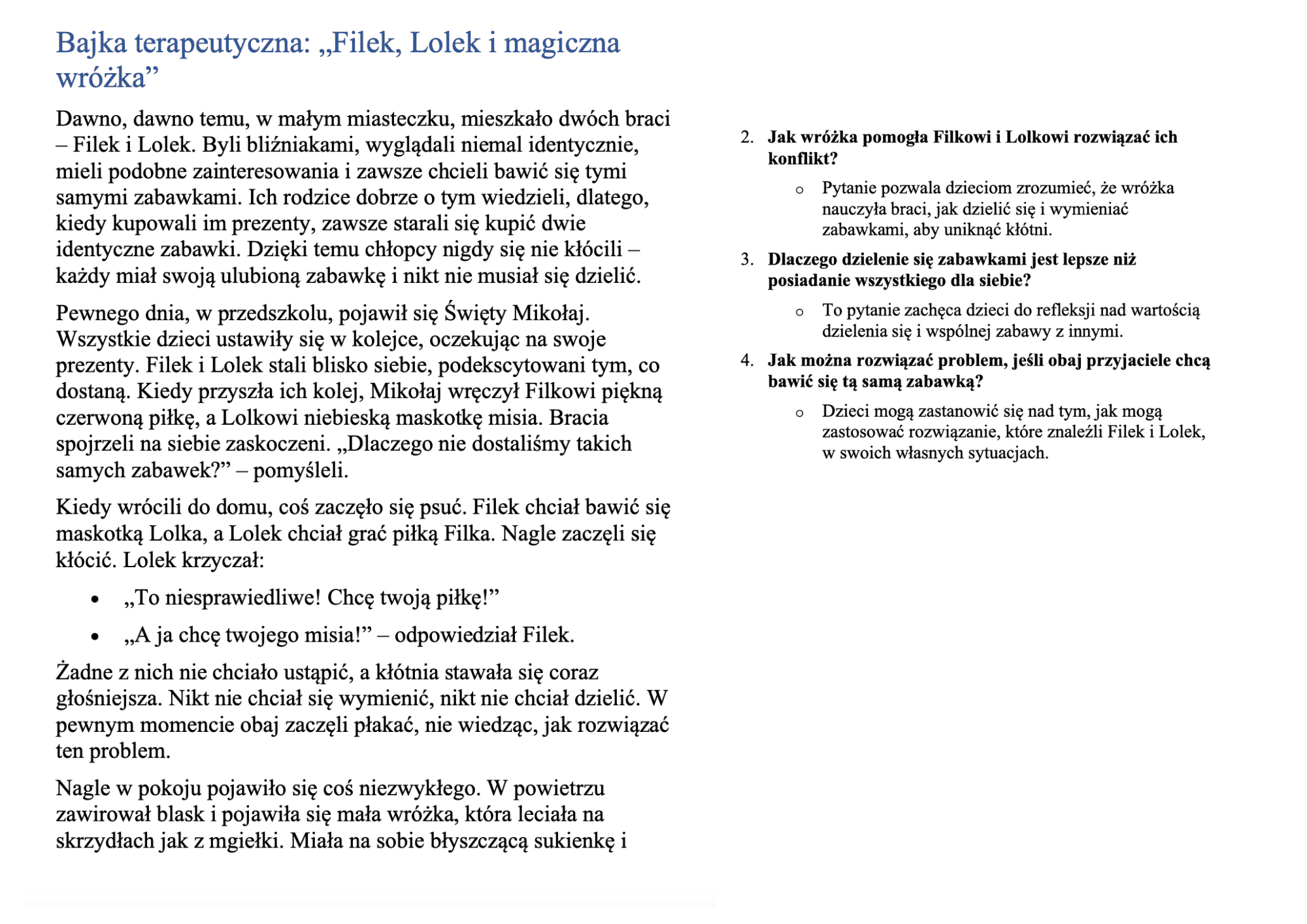 Terapeutyczne bajki dla dzieci - obrazek 3