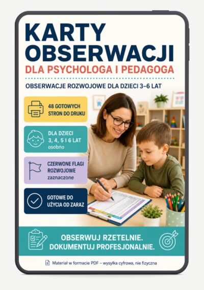 Karty obserwacji 3-6 lat okładka