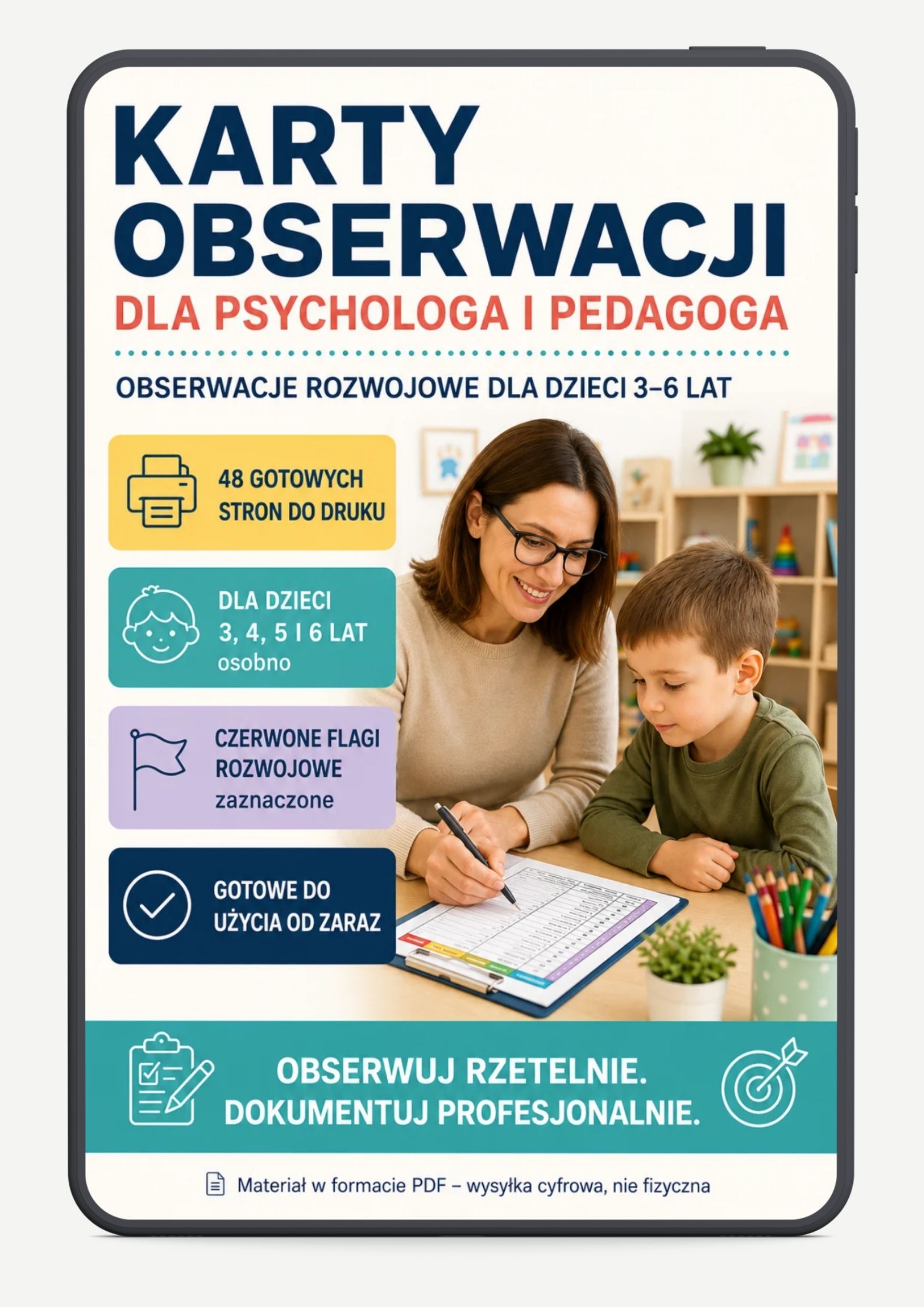 Karty obserwacji 3-6 lat okładka