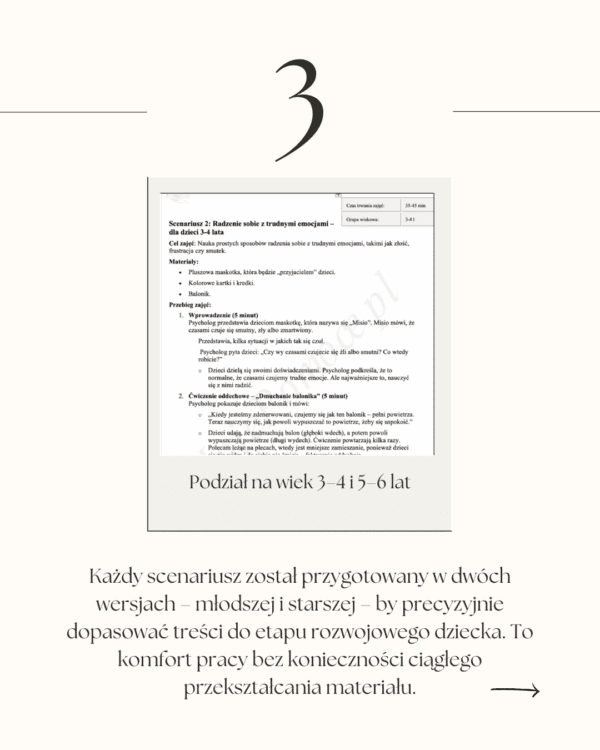 Podział na wiek 3–4 i 5–6 lat