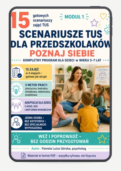Scenariusze tus dla przedszkolaków moduł pierwszy poznaj siebie okładka