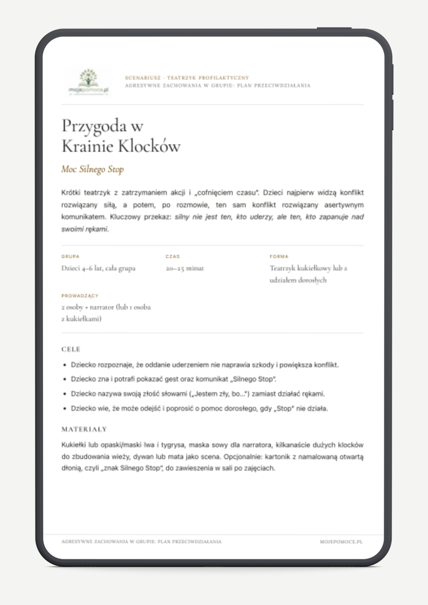 Agresja w Przedszkolu kompleksowe przeciwdziałanie