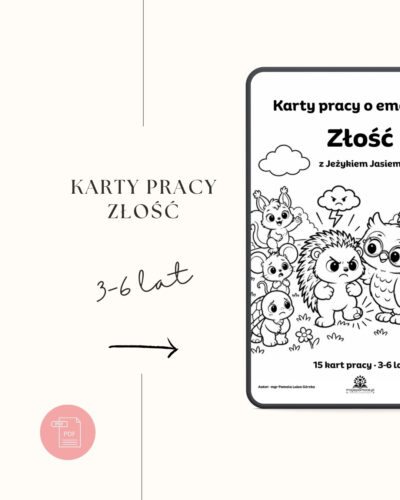 Karty pracy o emocjach: Złość 3-6 lat